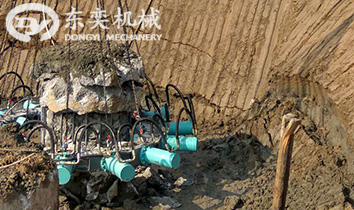 圓形混凝土破樁器破拆樁頭施工現場 液壓